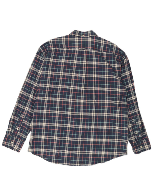 Izod Mens Salt Water Classic Fit Relaxed Fit Shirt XL Navy Blue Check