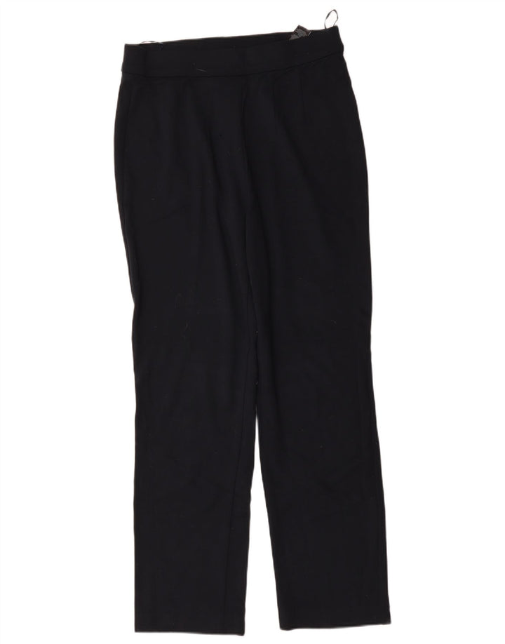 Marks & Spencer Womens Casual Trousers UK 12 Medium W30 L30 Navy Blue