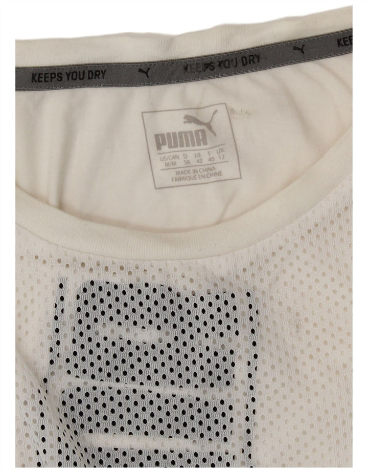 Puma Womens Graphic Vest Top UK 12 Medium White