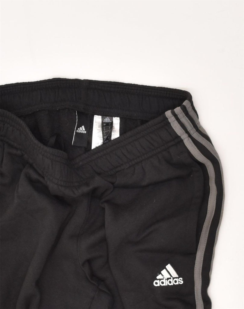 ADIDAS Mens Tracksuit Trousers Joggers Small Black Cotton | Vintage Adidas | Thrift | Second-Hand Adidas | Used Clothing | Messina Hembry 