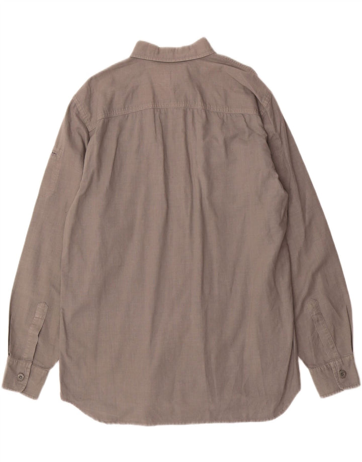 GAS Mens Shirt Large Grey Cotton