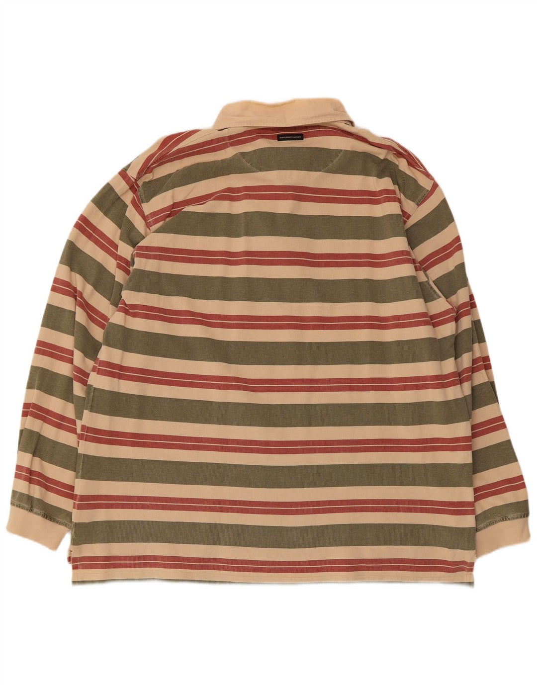 Marlboro Classics Mens Long Sleeve Polo Shirt 3XL Multicoloured Striped