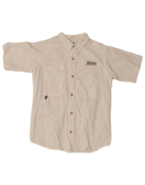 Columbia Boys Short Sleeve Shirt 6-7 Years White Cotton