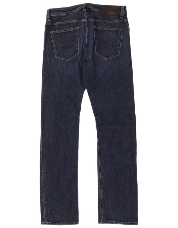 Diesel Mens Straight Jeans W33 L36 Blue Cotton
