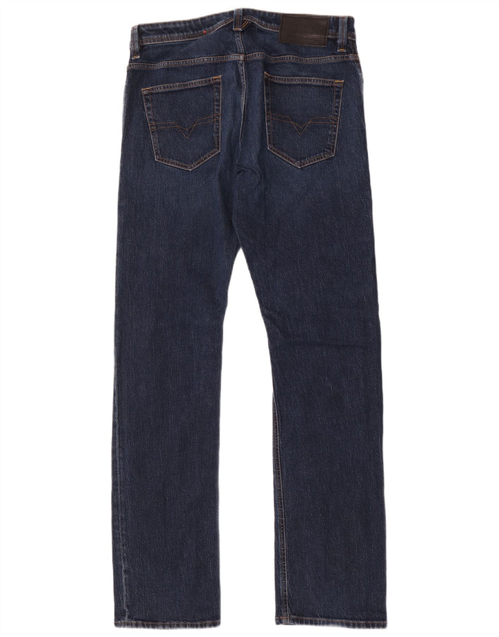 Diesel Mens Straight Jeans W33 L36 Blue Cotton