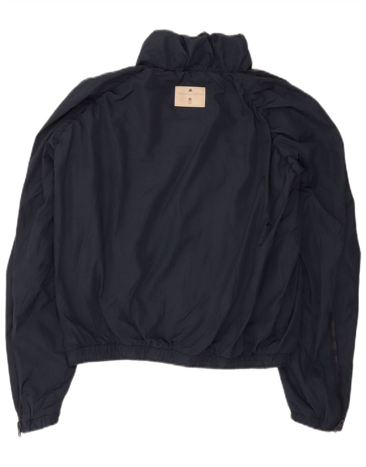 Adidas Womens Stella McCartney Oversized Rain Jacket UK 10 Small Navy Blue