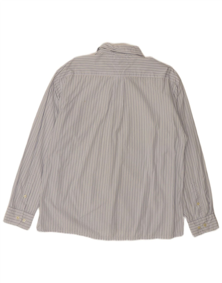 Tommy Hilfiger Mens Shirt Large Blue Pinstripe Cotton