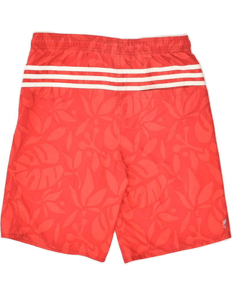 ADIDAS Girls Sport Shorts 13-14 Years Red Floral Polyester | Vintage Adidas | Thrift | Second-Hand Adidas | Used Clothing | Messina Hembry 