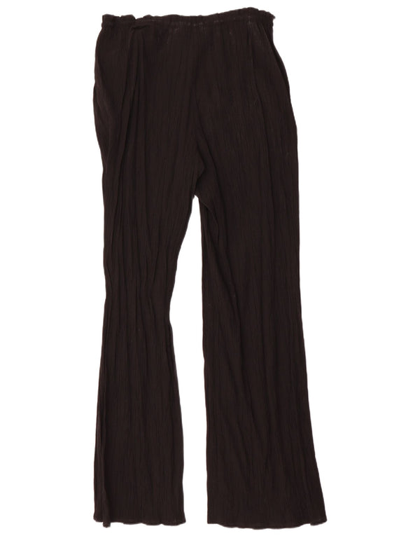 Zara Womens Flare Casual Trousers Medium W32 L32 Black Viscose