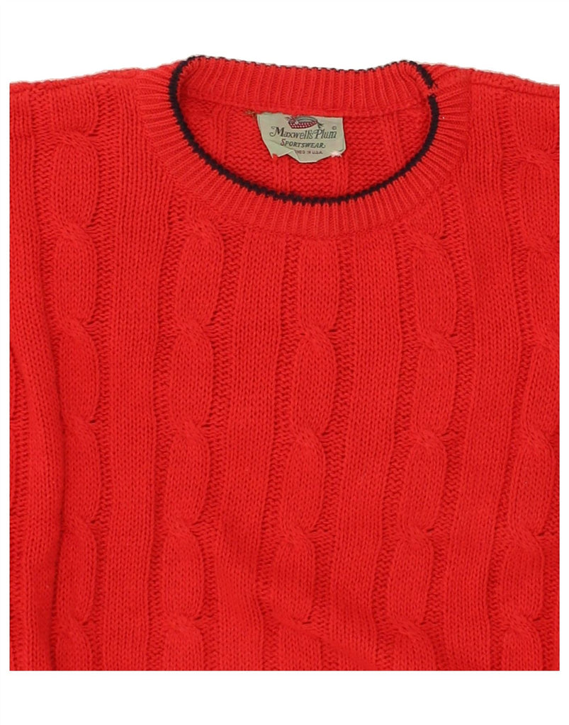 VINTAGE Mens Crew Neck Jumper Sweater IT 54 XL Red Acrylic | Vintage Vintage | Thrift | Second-Hand Vintage | Used Clothing | Messina Hembry 