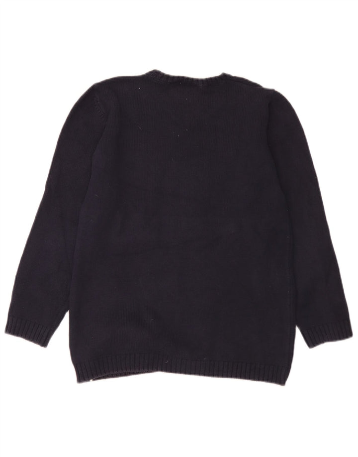 Marks & Spencer Womens Crew Neck Jumper Sweater UK 10 Small Navy Blue
