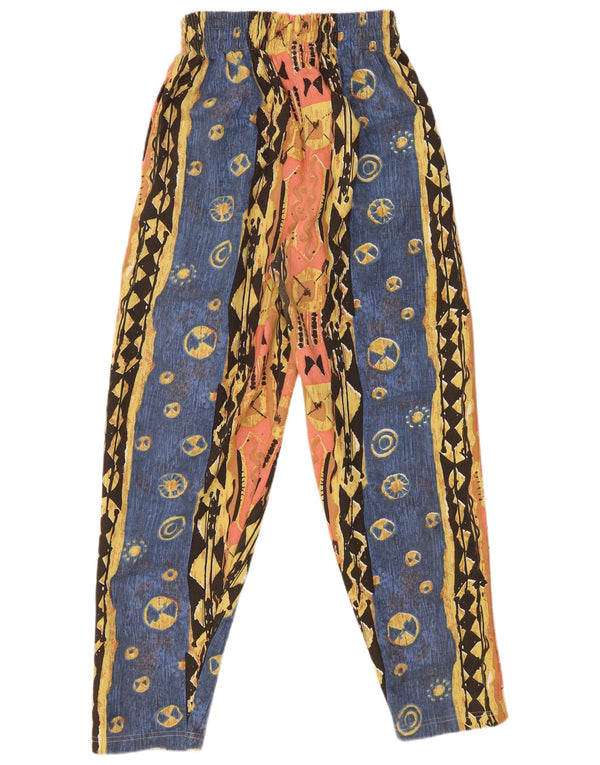 Uncle Sam Womens High Waist Trousers Small W27 L29 Multicoloured Cotton