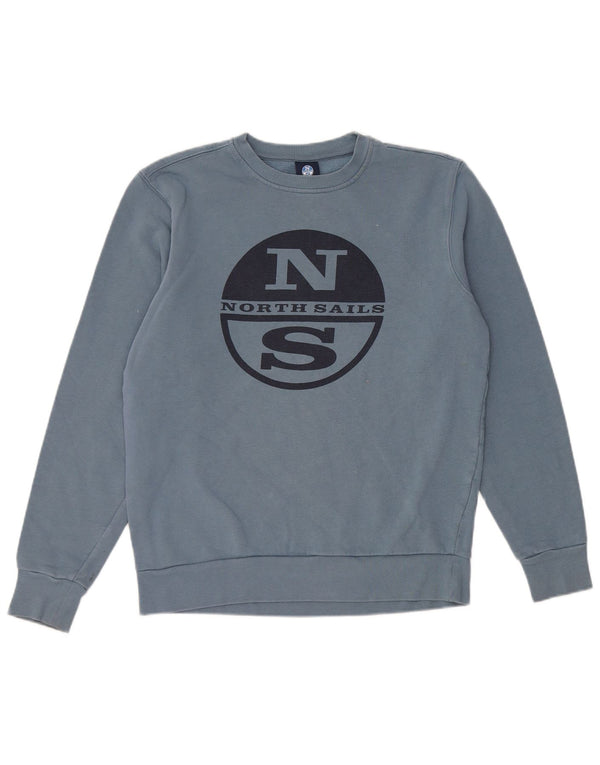 North Sails Mens Graphic Sweatshirt Jumper XS Blue Cotton