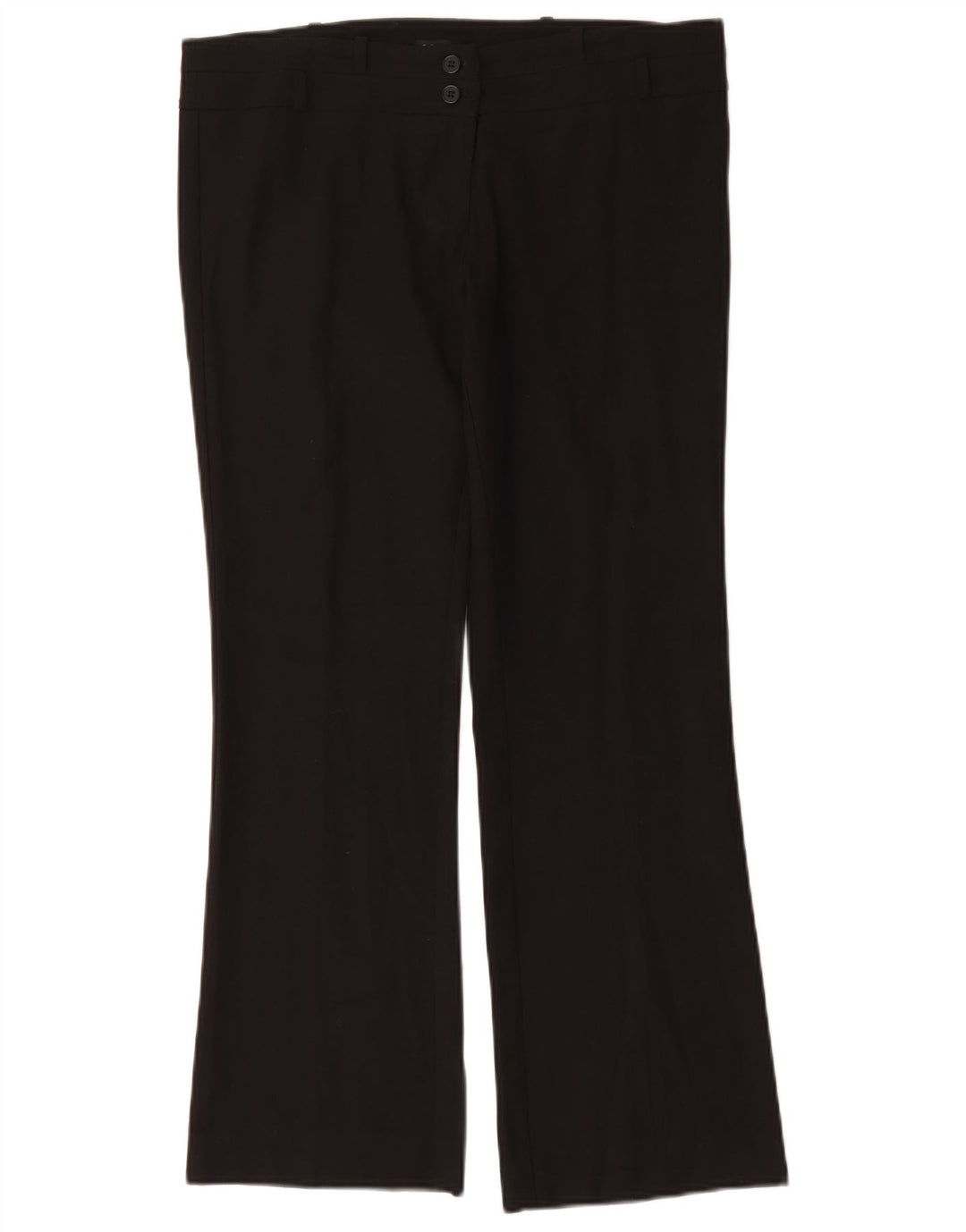 Oasis Womens Bootcut Casual Trousers UK 12 Medium W34 L29 Black Polyester