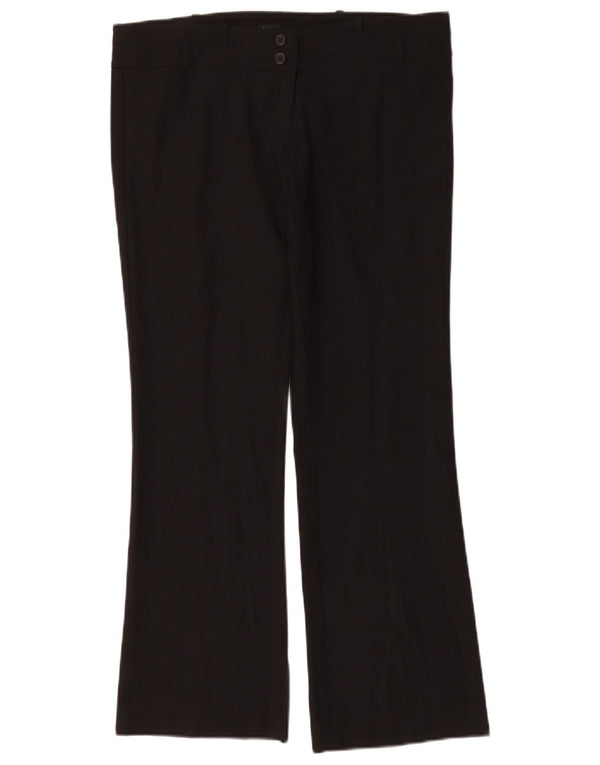 Oasis Womens Bootcut Casual Trousers UK 12 Medium W34 L29 Black Polyester