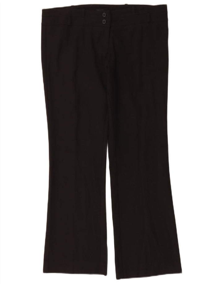 Oasis Womens Bootcut Casual Trousers UK 12 Medium W34 L29 Black Polyester