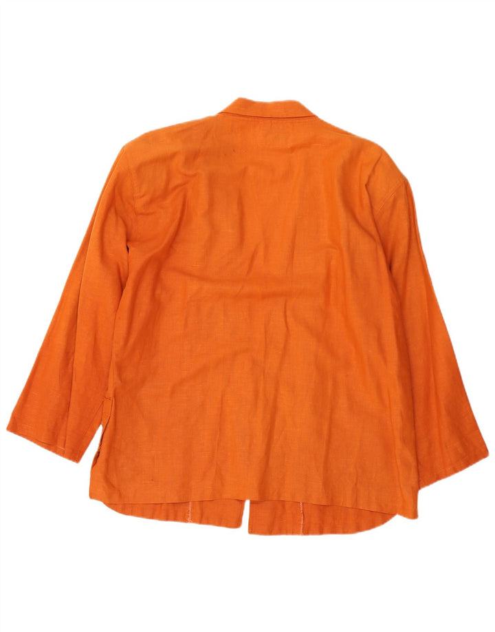 Vintage Womens 1 Button Blazer Jacket UK 18 XL Orange