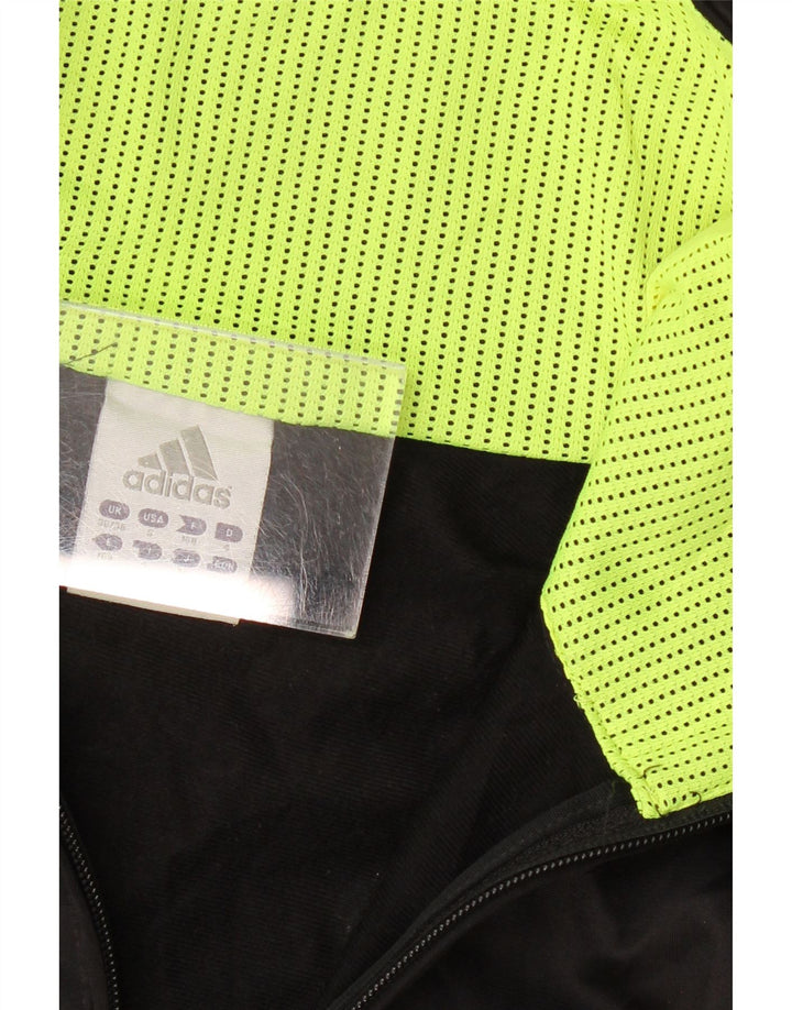 ADIDAS Mens Graphic Tracksuit Top Jacket UK 36/38 Small Black