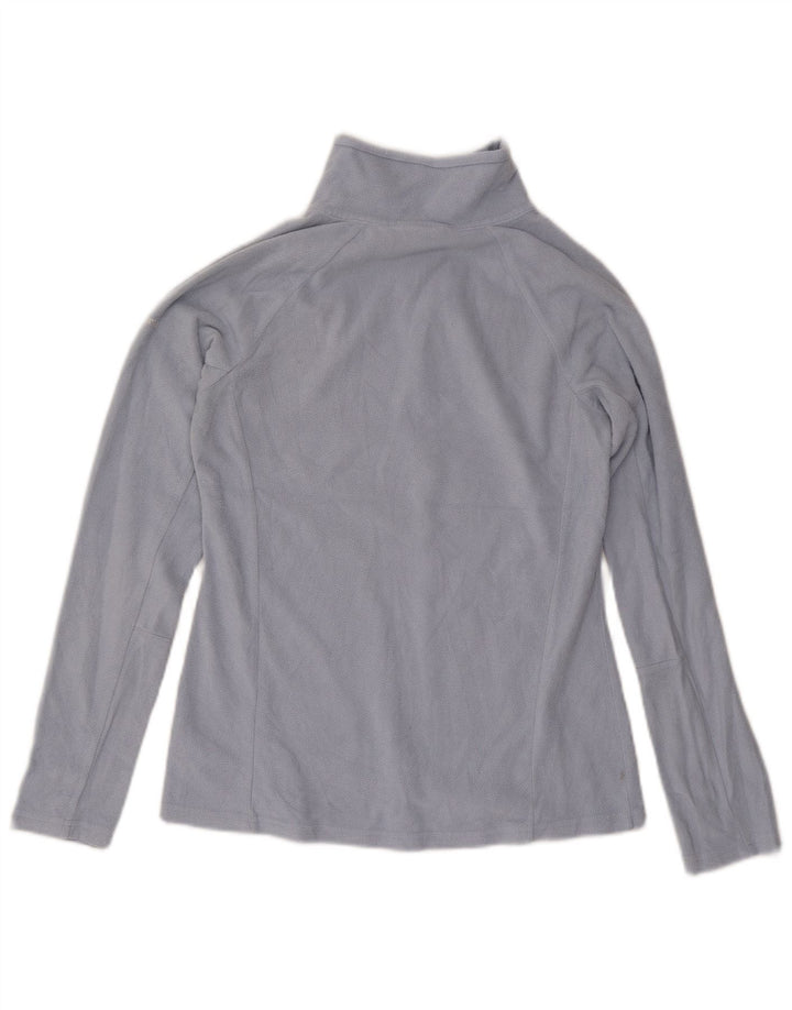 Columbia Womens Zip Neck Fleece Jumper UK 10 Small Blue Polyester