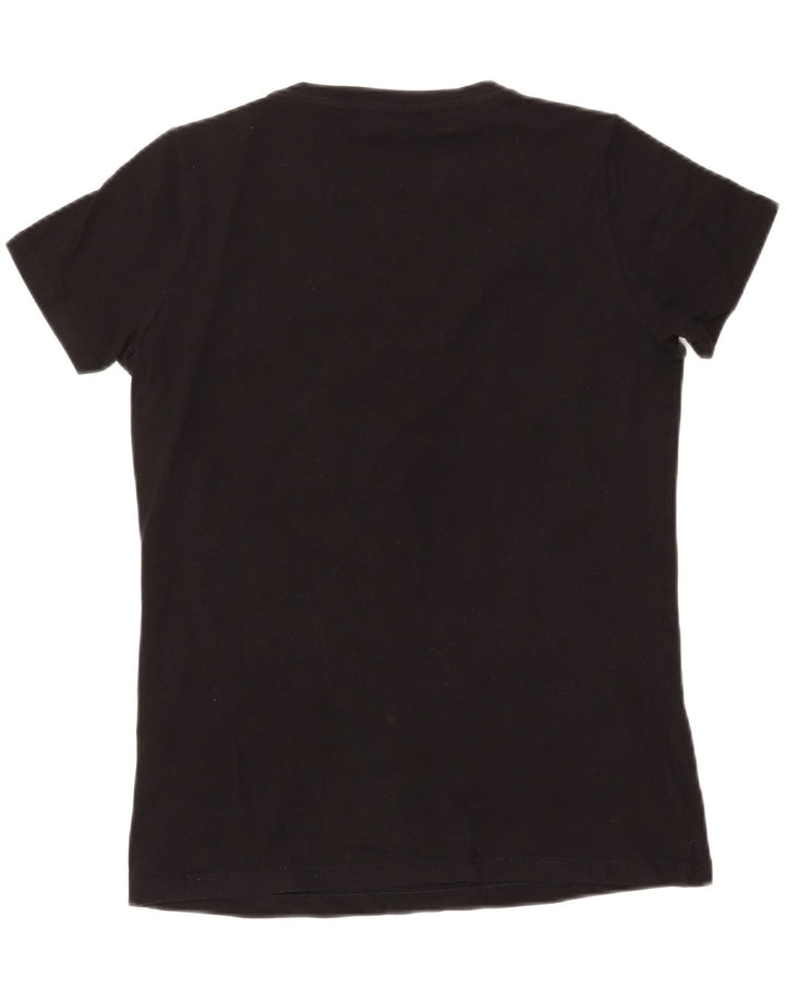 TRUSSARDI Womens Graphic T-Shirt Top UK 14 Medium Black Vintage Trussardi and Second-Hand Trussardi from Messina Hembry 