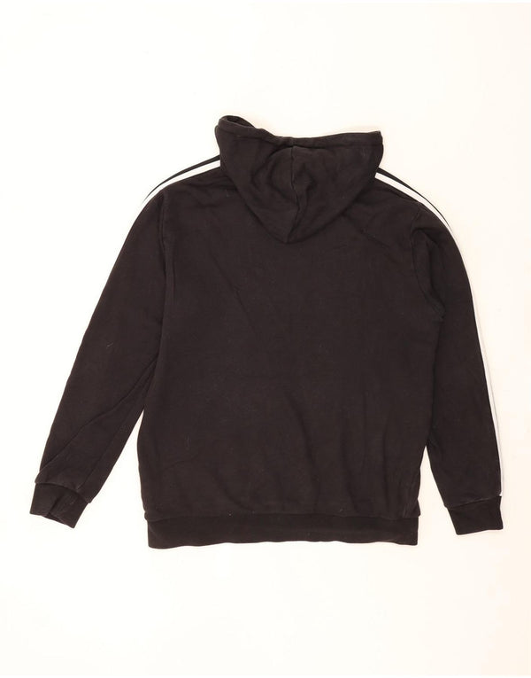 Adidas Mens Hoodie Jumper Large Black Cotton