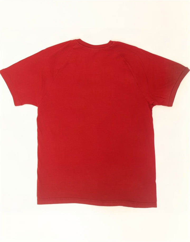 Adidas Mens T-Shirt Top Medium Red Cotton