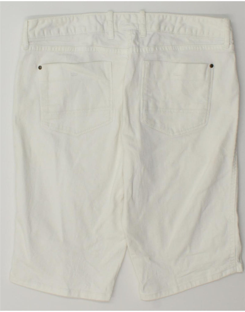EDDIE BAUER Womens Denim Shorts US 12 Large W32 White Cotton Vintage Eddie Bauer and Second-Hand Eddie Bauer from Messina Hembry 