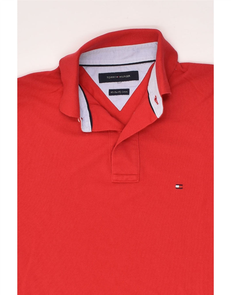 TOMMY HILFIGER Mens Polo Shirt Small Red Cotton | Vintage Tommy Hilfiger | Thrift | Second-Hand Tommy Hilfiger | Used Clothing | Messina Hembry 