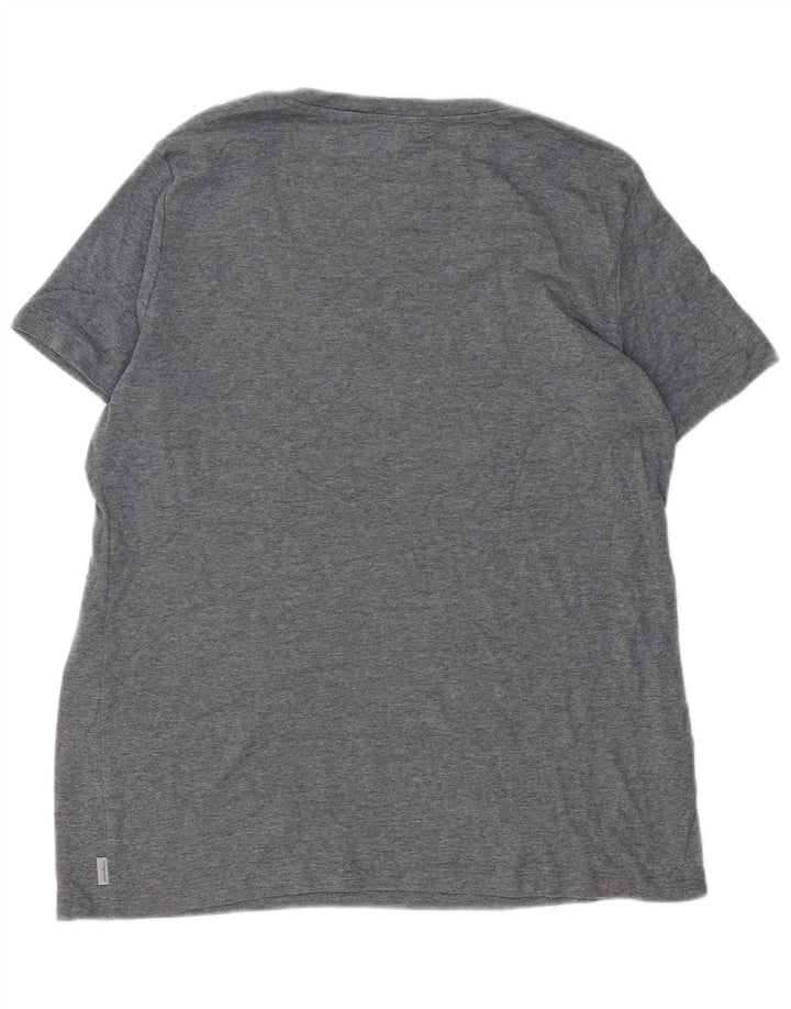 Eddie Bauer Womens T-Shirt Top UK 18 XL Grey Flecked Cotton