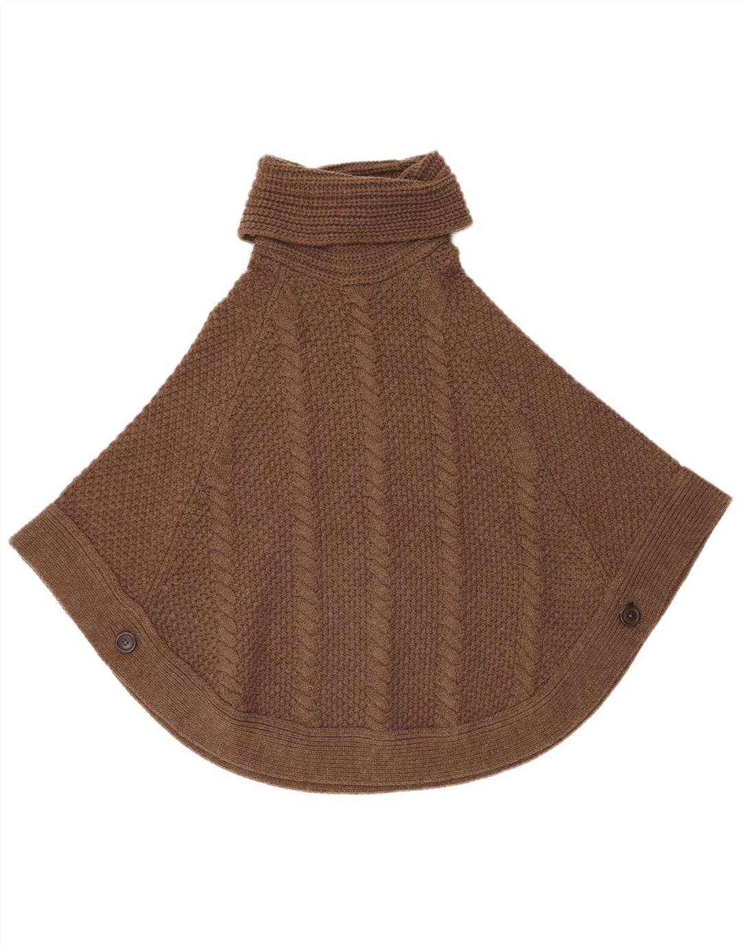 Joules Womens Oversized Poncho Jumper UK 10 Small Brown Acrylic