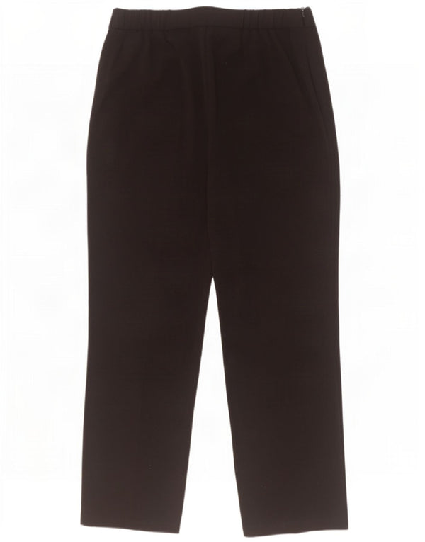 Marks & Spencer Womens Straight Casual Trousers UK 14 Large W34 L29 Black