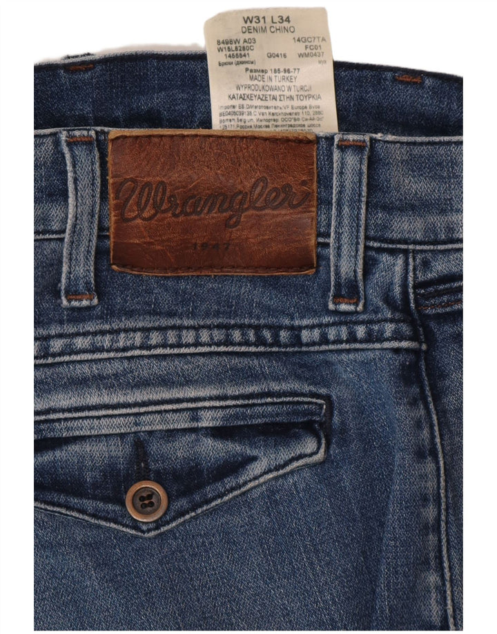 WRANGLER Mens Chino Slim Jeans W31 L34 Blue Cotton