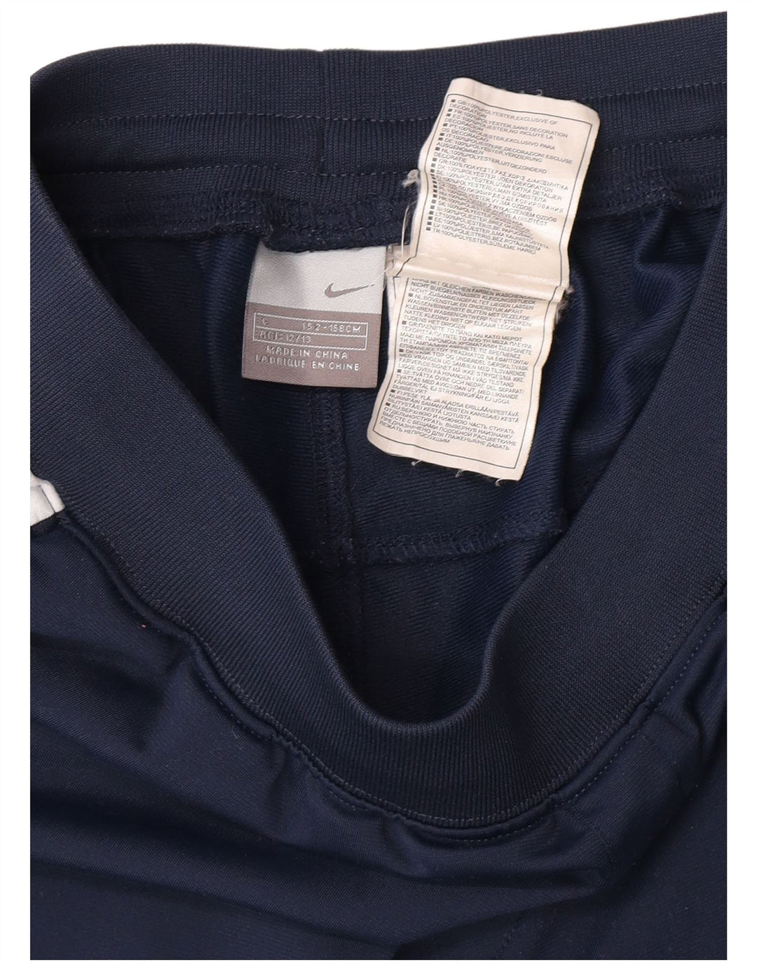 Nike Boys Tracksuit Trousers 12-13 Years Large Navy Blue Colourblock