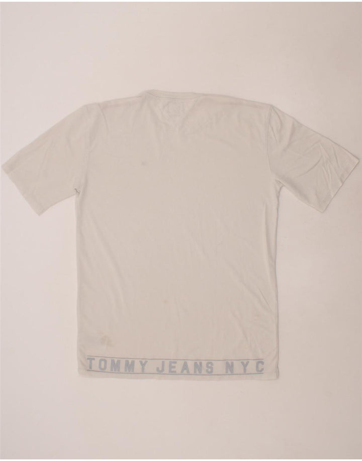 TOMMY HILFIGER Mens Graphic T-Shirt Top Small White Cotton Vintage Tommy Hilfiger and Second-Hand Tommy Hilfiger from Messina Hembry 