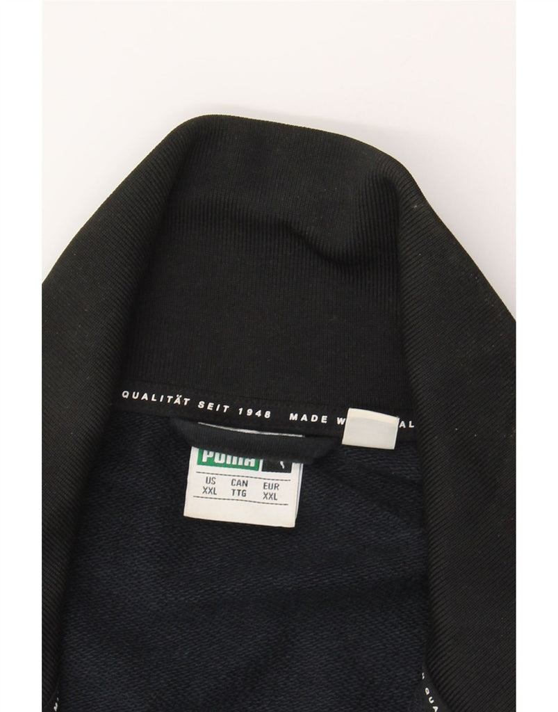 PUMA Mens Tracksuit Top Jacket 2XL Black Colourblock Polyester Vintage Puma and Second-Hand Puma from Messina Hembry 