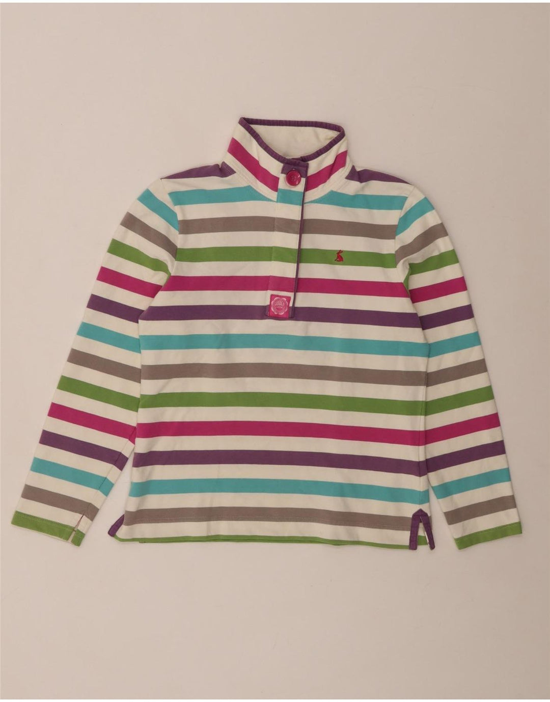 JOULES Womens Sweatshirt Jumper UK 10 Small Multicoloured Striped