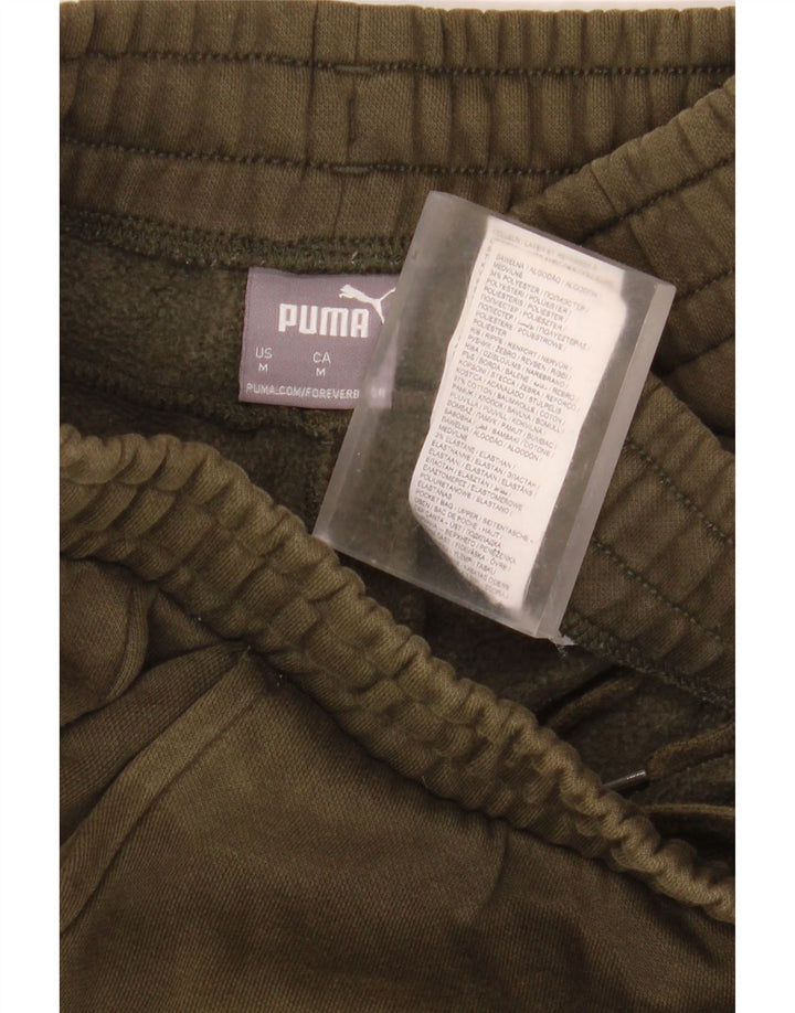 Puma Mens Tracksuit Trousers Joggers Medium Khaki Cotton