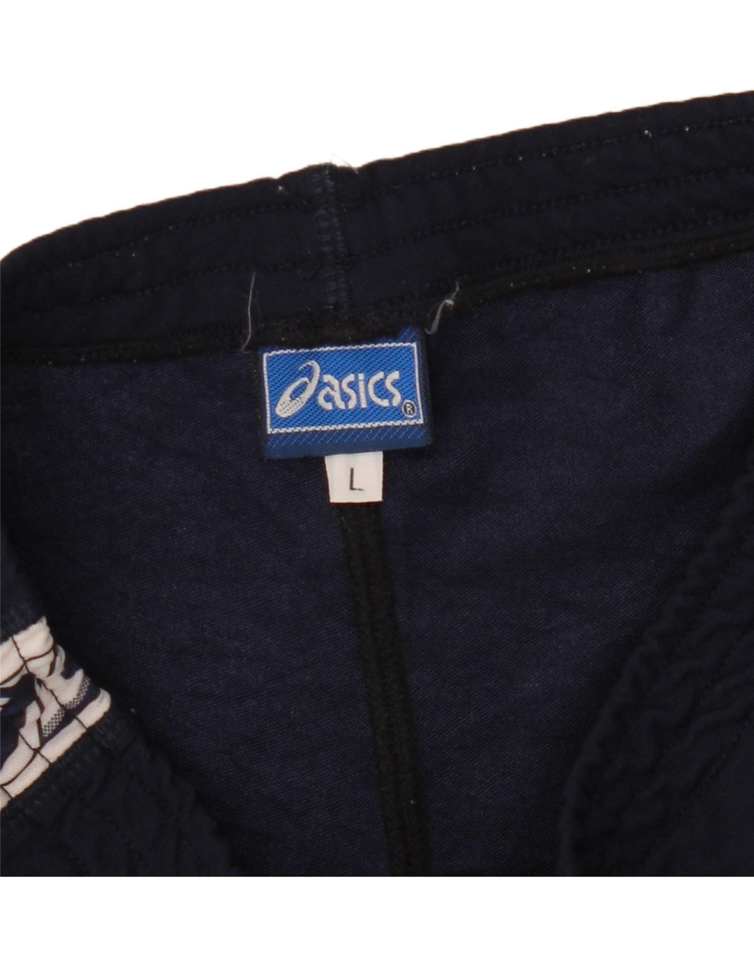 Asics Womens Graphic Stirrup Leggings UK 14 Large Navy Blue Colourblock