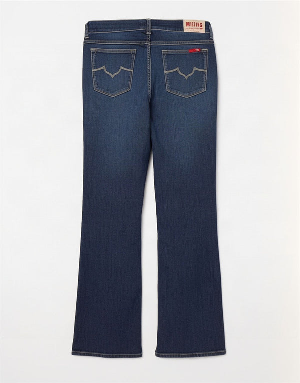 Mustang Womens Bootcut Jeans W32 L32 Navy Blue Cotton