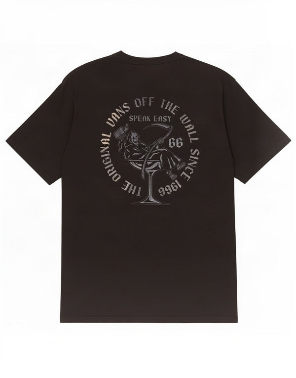 Vans Mens Classic Fit Graphic T-Shirt Top Medium Black Cotton
