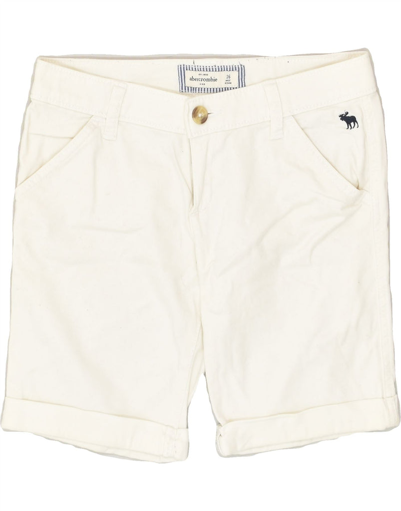 ABERCROMBIE & FITCH Girls Chino Shorts 15-16 Years W30  White | Vintage Abercrombie & Fitch | Thrift | Second-Hand Abercrombie & Fitch | Used Clothing | Messina Hembry 