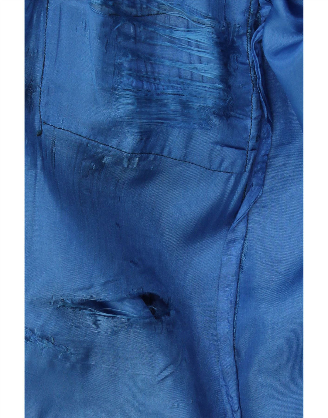 VINTAGE Womens Leather Skirt IT 44 Medium W28 Blue Leather