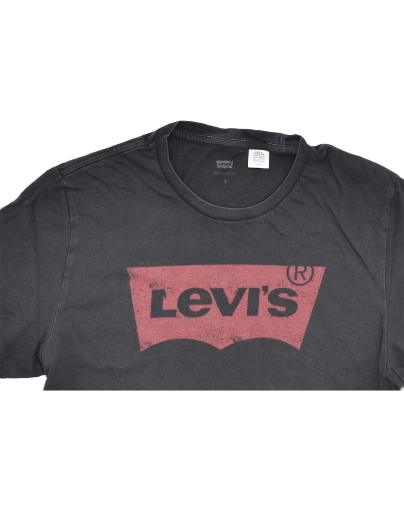 LEVI'S Mens Graphic T-Shirt Top Small Black Cotton | Vintage | Thrift | Second-Hand | Used Clothing | Messina Hembry 