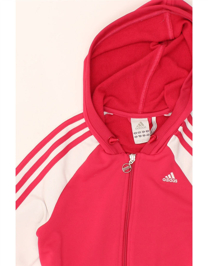 ADIDAS Womens Clima 365 Zip Hoodie Sweater UK 8 Small Pink Colourblock | Vintage Adidas | Thrift | Second-Hand Adidas | Used Clothing | Messina Hembry 