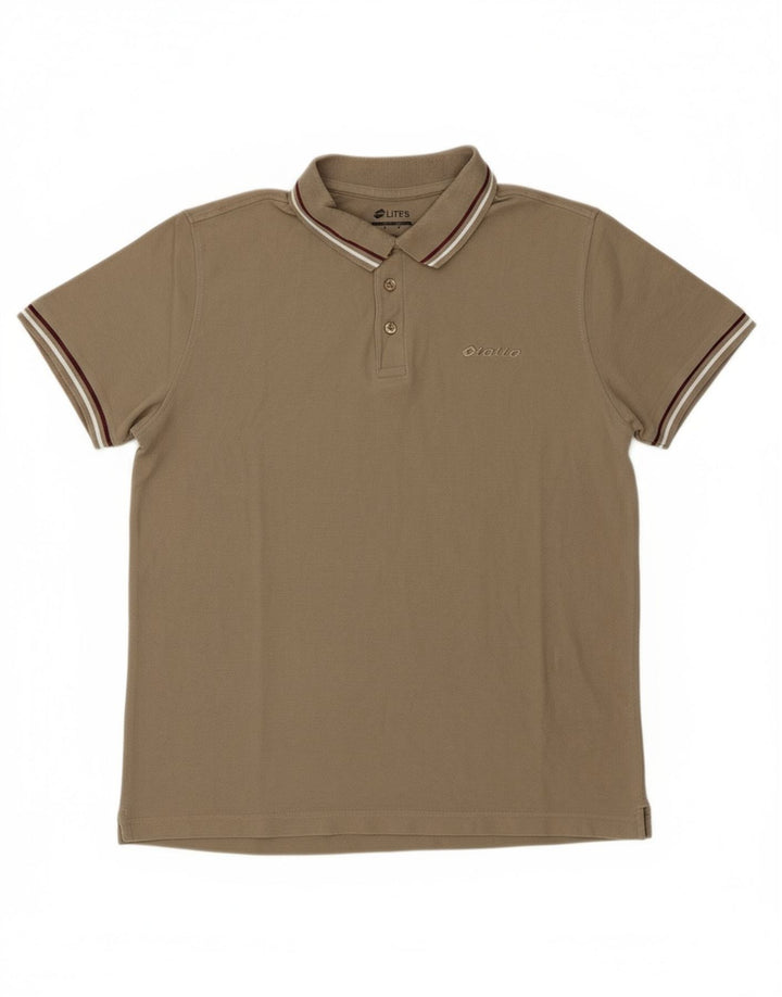LOTTO Mens Polo Shirt Medium Grey