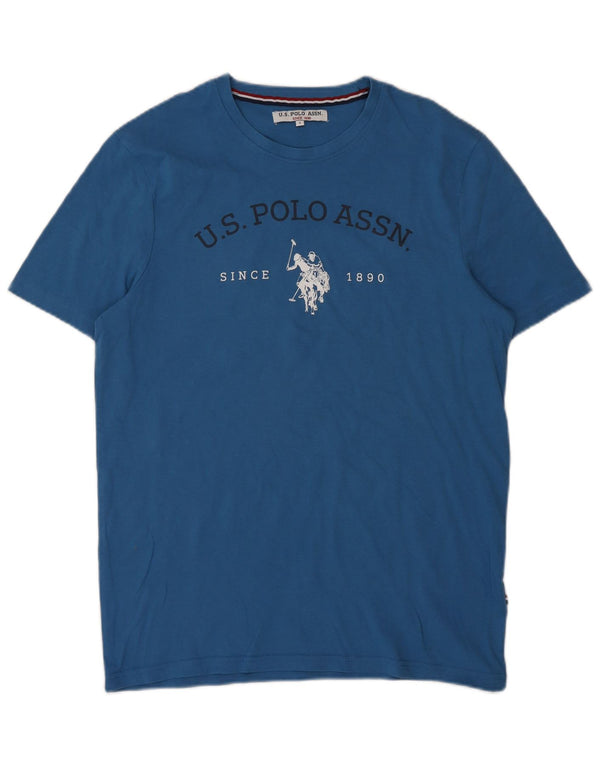 U.S. Polo Assn. Mens Graphic T-Shirt Top Small Blue Cotton
