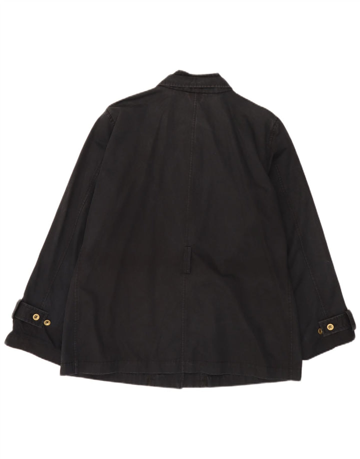 Fay Womens Utility Jacket UK 22 2XL Black Cotton