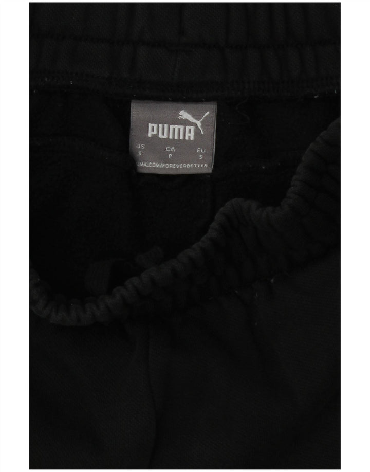 PUMA Womens Tracksuit Trousers Joggers UK 10 Small  Black Cotton