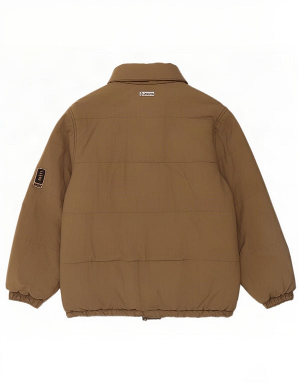 Invicta Boys Hooded Windbreaker Jacket 11-12 Years Brown Polyamide