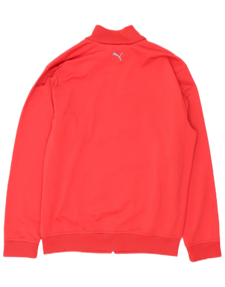 Puma Boys Graphic Tracksuit Top Jacket 11-12 Years Red Polyester
